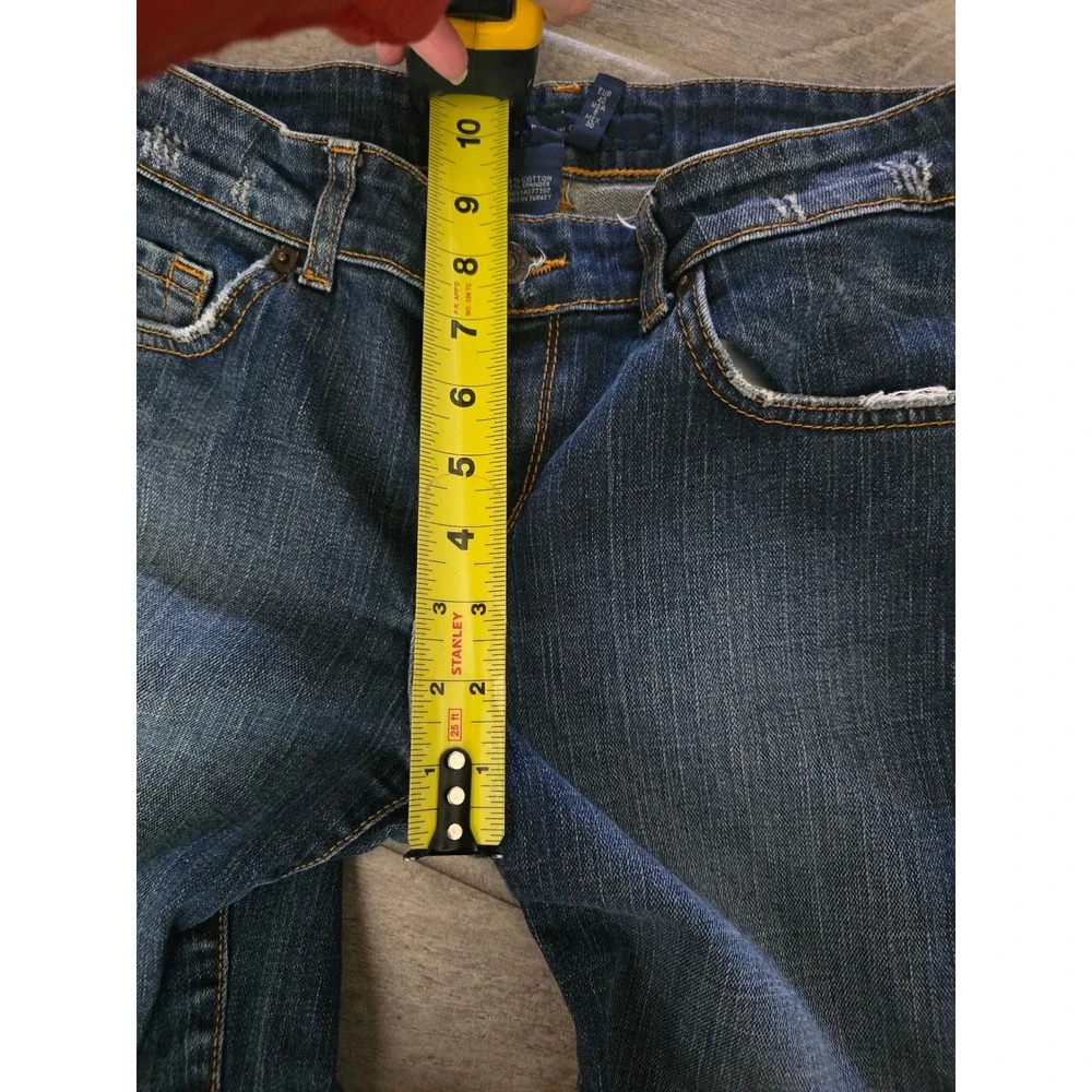 ZARA WOMAN Blue Denim Bootcut Straighht Jeans Size US 8 Dark Wash‎ Midrise